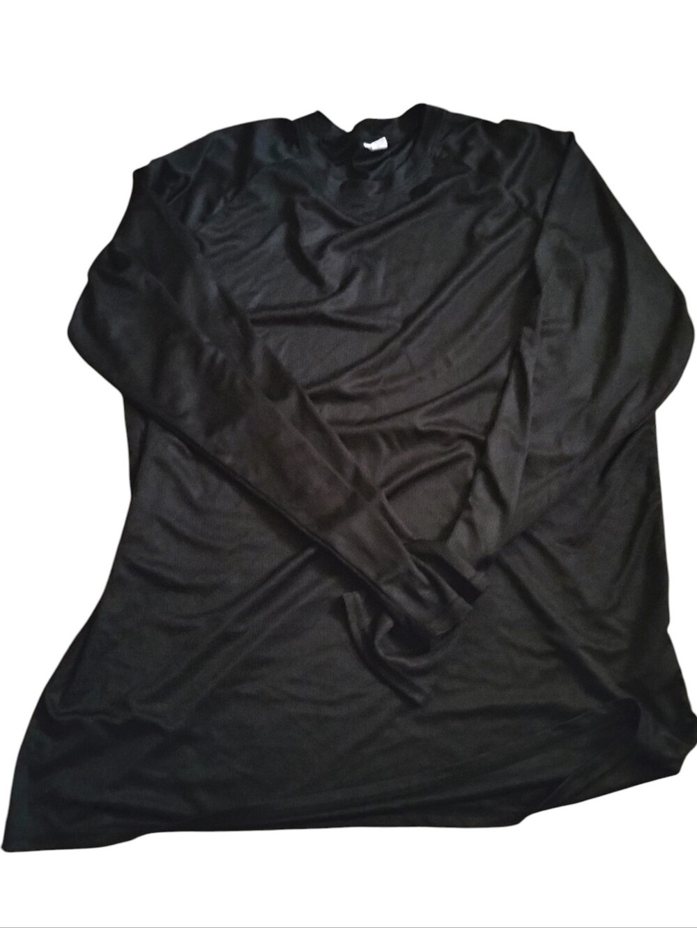 Black Long-Sleeve Crew Neck Shirt